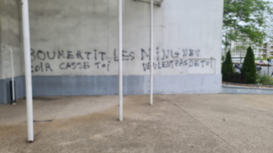 Vénissieux : la salle du meeting de Rima Hassan taguée, le député Idir Boumertit visé Vénissieux : la salle du meeting de Rima Hassan taguée, le député Idir Boumertit visé