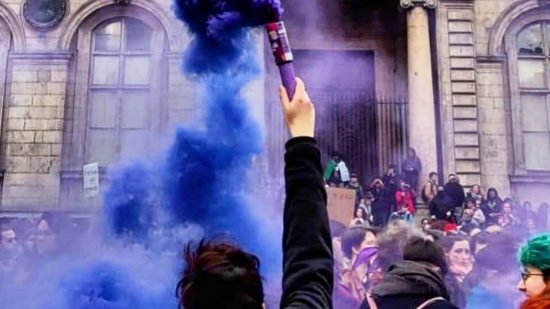 Une manifestation féministe à Lyon pour la lutte contre les violences faites aux femmes