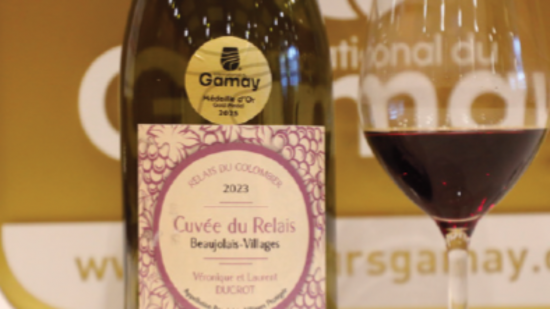 Le Beaujolais Villages Cuvée du Relais 2023 élu Meilleur Gamay du Monde