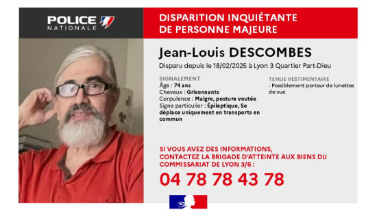 Lyon : Jean-Louis a disparu depuis février dernier à la Part-Dieu, l'avez-vous vu ? Lyon : Jean-Louis a disparu depuis février dernier à la Part-Dieu, l'avez-vous vu ?