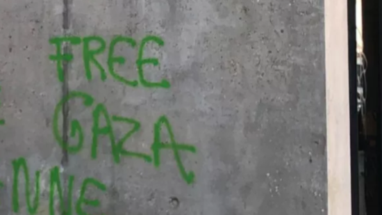 "Free Gaza" tagué à Lyon 3e : deux hommes arrêtés en flagrant délit