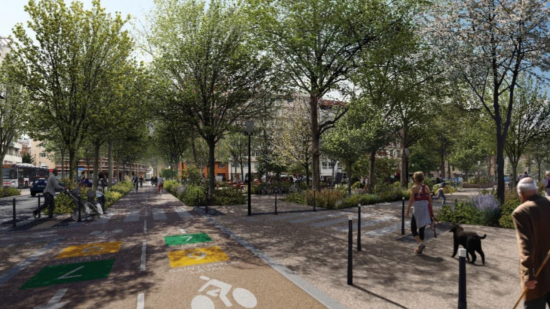 Rue Garibaldi à Lyon : le chantier passe à l’ouest, premiers espaces livrés côté piscine 