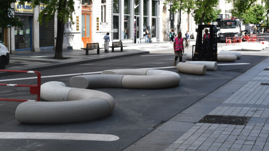 "C'est quoi ces boudins blancs ?" : à Lyon, les écologistes installent des bancs particuliers rue de la Ré
