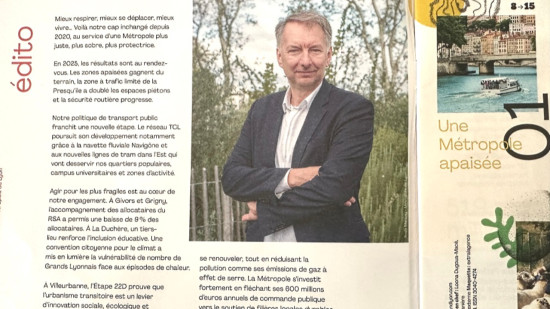 Renaissance accuse Bruno Bernard de faire campagne sur les deniers de la Métropole de Lyon avec son dernier magazine