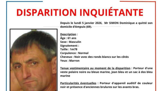 Disparition inqui&eacute;tante dans le Rh&ocirc;ne : avez-vous vu Dominique ?