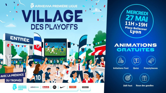 Initiation, exposition du trophée, joueuses d’OL Lyonnes en dédicace : un village d’animation va s’implanter à Lyon Initiation, exposition du trophée, joueuses d’OL Lyonnes en dédicace : un village d’animation va s’implanter à Lyon