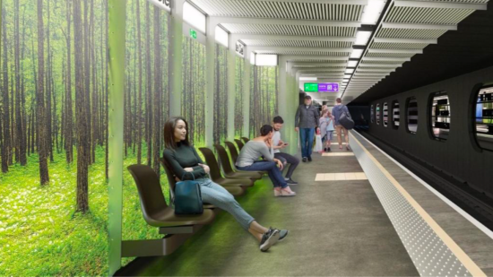 M&eacute;tro A : la station Gratte-Ciel d&eacute;voile son nouveau d&eacute;cor inspir&eacute; de la for&ecirc;t