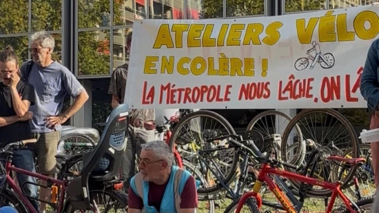 &Agrave; Lyon, les ateliers v&eacute;lo manifestent contre la suppression des 120 000 euros de subventions