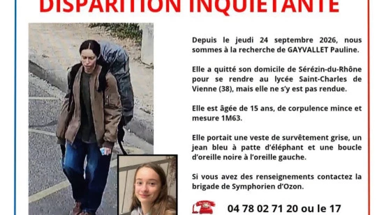 Disparition inqui&eacute;tante pr&egrave;s de Lyon : l&rsquo;adolescente de 15 ans aper&ccedil;ue seule dans le m&eacute;tro &agrave; Paris