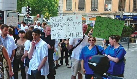 130 salariés des HCL ont manifesté lundi à Lyon