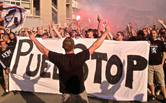 Ambiance d&eacute;l&eacute;t&egrave;re autour de Gerland avant OL-Caen