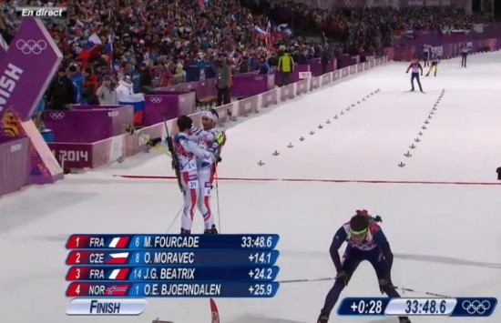 JO de Sotchi : le Lyonnais Jean-Guillaume Beatrix et Martin Fourcade médaillés