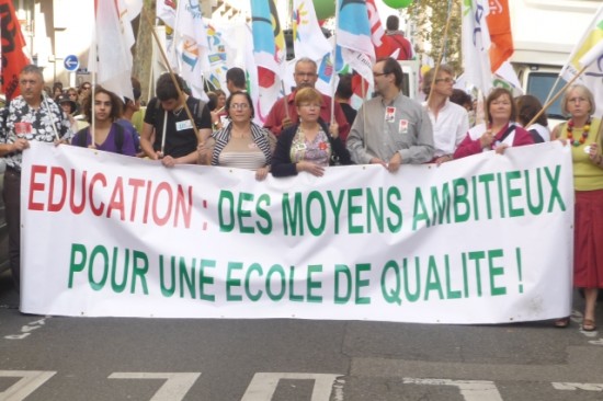 Education : entre 3 000 et 4 500 professeurs ont manifesté mardi à Lyon