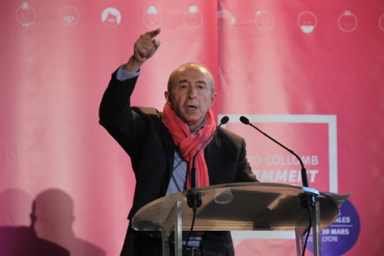 Municipales à Lyon : Gérard Collomb en mode rockstar au Pathé Vaise