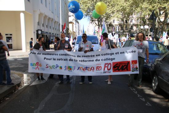 Faible mobilisation des profs à Lyon pour la première manifestation de l’année scolaire