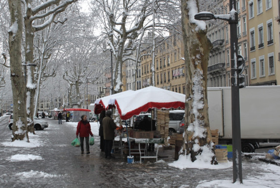 Centre-ville : la neige a vidé Lyon mardi Centre-ville : la neige a vidé Lyon mardi