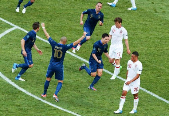 Euro 2012 : France - Angleterre, un partout