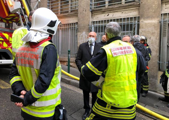 Incendie de la Croix-Rousse : Gérard Collomb s’est rendu sur place