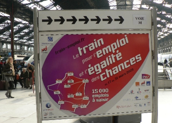 Le Train de l’Égalité des Chances en gare de Perrache mercredi