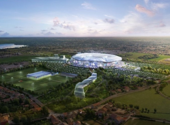 Grand Stade de l'OL: premi&egrave;re pierre pos&eacute;e en avril