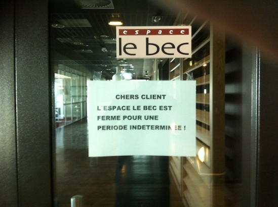 Aéroport Saint-Exupéry : L'Espace le Bec fermé indéfiniment