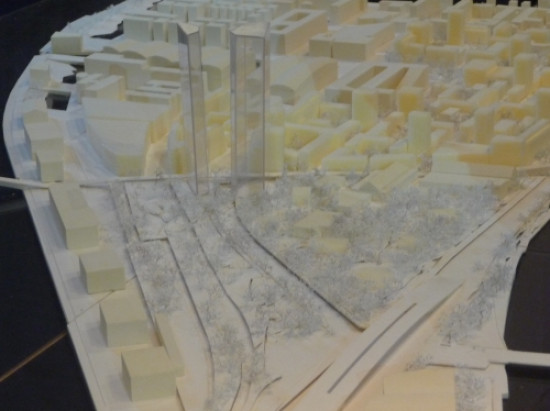 Confluence : Des espaces verts et deux tours