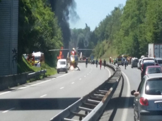 Collision mortelle sur l’A43 : un Lyonnais gravement brûlé