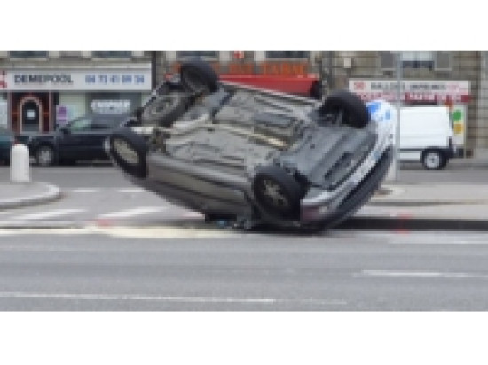 Accident spectaculaire à la Croix-Rousse