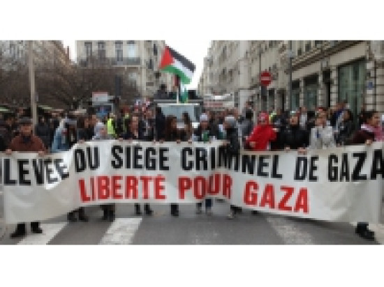 Lyon : un flashmob samedi après-midi en soutien à Gaza Lyon : un flashmob samedi après-midi en soutien à Gaza