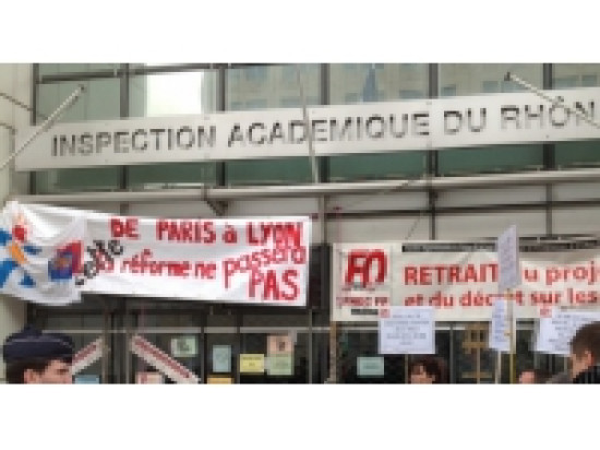 Nouvelle manifestation des enseignants à Lyon Nouvelle manifestation des enseignants à Lyon