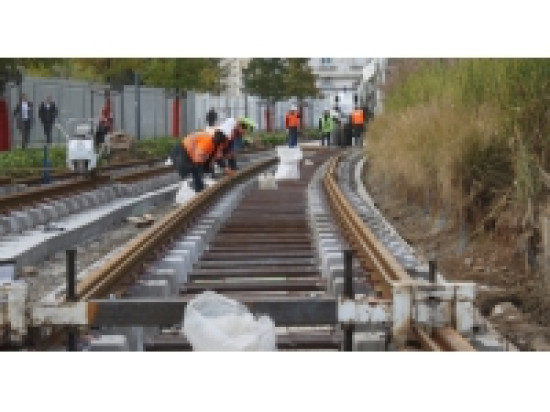 Derniers travaux avant les premiers essais pour le prolongement du T1