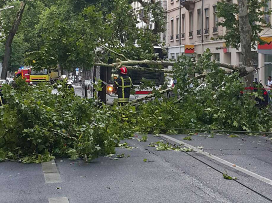 Orages à Lyon : des dégâts, mais pas de blessés