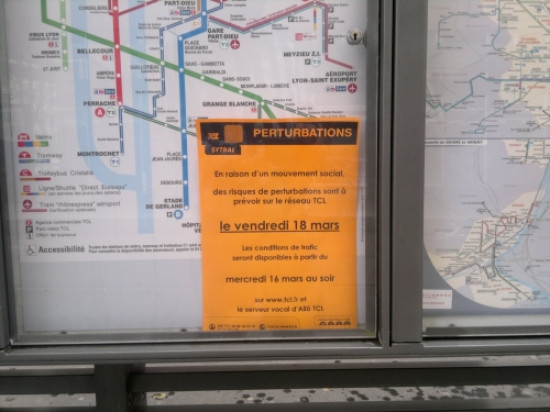 De très légères difficultés de circulation sur le réseau TCL ce vendredi De très légères difficultés de circulation sur le réseau TCL ce vendredi