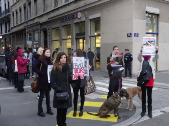 Lyon : manifestation ce samedi contre la vivisection devant Air France