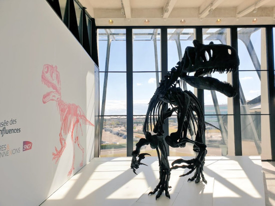 Un allosaure installé pour un an en gare de Lyon Saint-Exupéry Un allosaure installé pour un an en gare de Lyon Saint-Exupéry