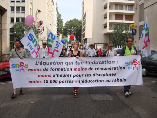 La manifestation des professeurs a mobilisé lundi