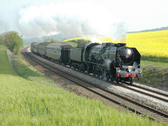 La plus puissante locomotive &agrave; vapeur d&rsquo;Europe en gare de Perrache ce dimanche