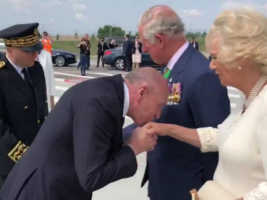Les petites erreurs de protocole de Gérard Collomb lors de son baisemain à Camilla - VIDEO
