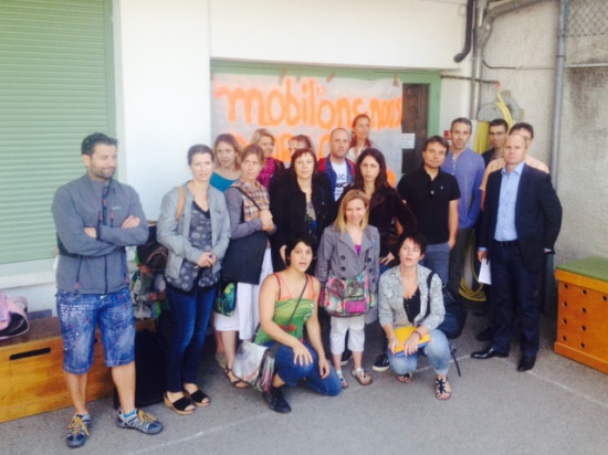 Deuxième jour de mobilisation à l'école Louise