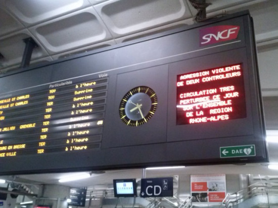 Agression de deux contrôleurs : le trafic SNCF encore perturbé ce dimanche en Rhône-Alpes
