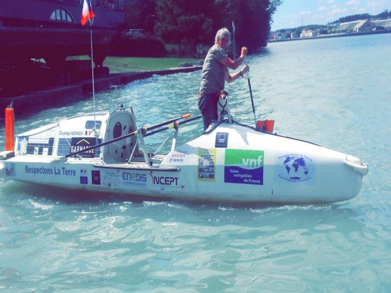 Le tour de France à la rame de Charles Hedrich fait étape à Lyon
