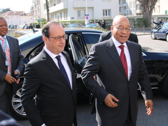Santé internationale : Hollande et Zuma sont arrivés à Lyon Santé internationale : Hollande et Zuma sont arrivés à Lyon