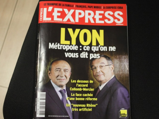 Les petits arrangements de Collomb et Mercier pour la Métropole de Lyon en Une de l'Express