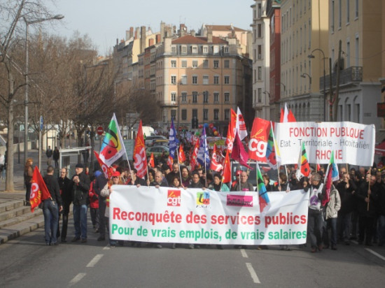 1650 fonctionnaires ont manifesté à Lyon