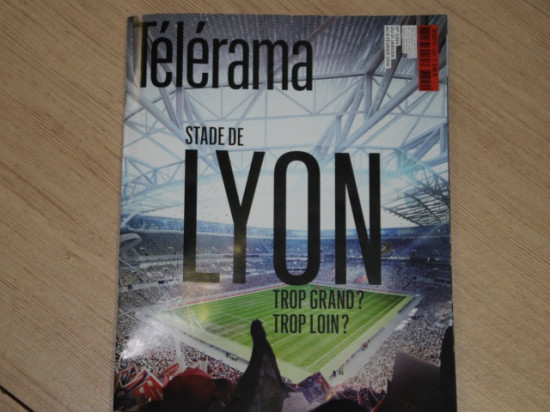 L'opposition au Grand Stade de l'OL en Une de Télérama L'opposition au Grand Stade de l'OL en Une de Télérama