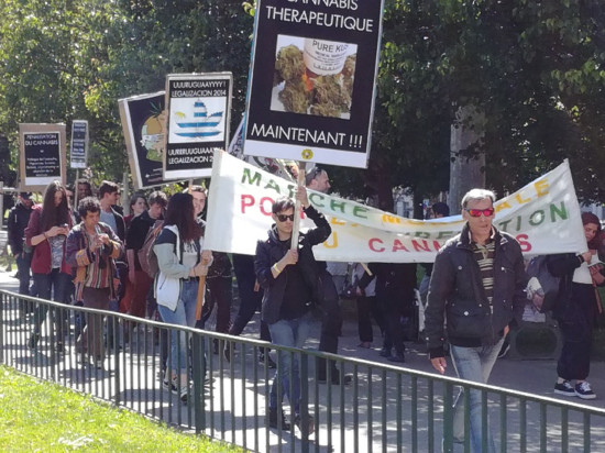 Lyon : une vingtaine de participants à la marche mondiale du cannabis
