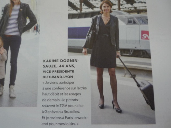 Une vice-pr&eacute;sidente du Grand Lyon dans TGV Magazine