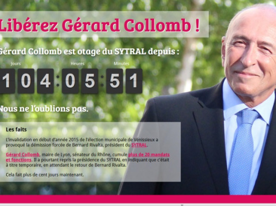 "Libérez Gérard Collomb", le site parodique sur son mandat au Sytral