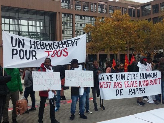 Une manifestation à Lyon pour soutenir les réfugiés et les migrants