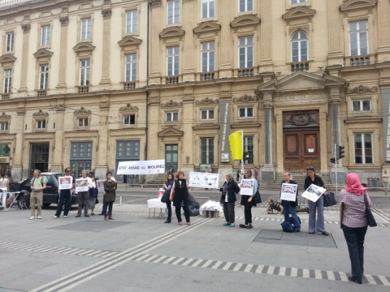 Petit rassemblement &agrave; Lyon pour la Syrie jeudi soir